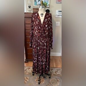 Eloquii Floral Burgundy Mid length Dress size 18/20